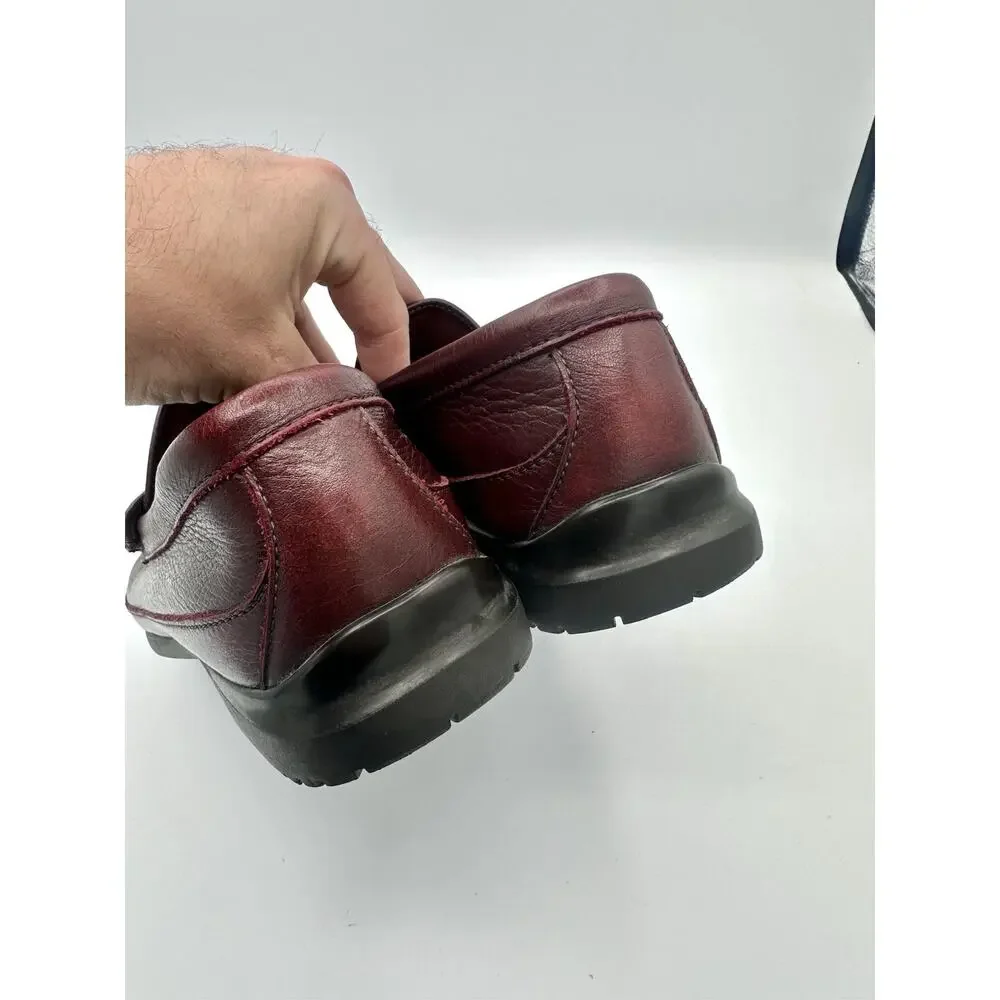 Allen Edmonds Hamlin Shoes Mens 8.5D Burgundy Maroon Leather Penny Loafers